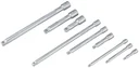 Steckschlüssel/ Kippverlängerungen Satz 1/2" - 3/8" - 1/4", 9-teilig