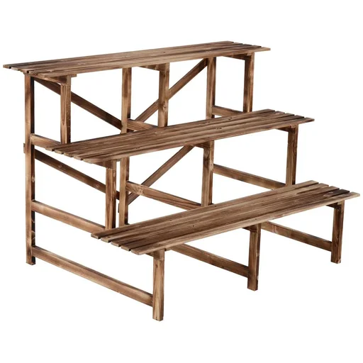 Pflanzentreppe Blumenregal Tannenholz