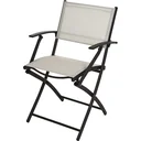 Pro Garden Klappstuhl / Klappstuhl / Gartenstuhl / Campingstuhl - mit Armlehne - 54X56X83,5cm - Weiß