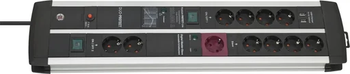 Steckdosenleiste Premium-Protect-Line Duo 11-fach