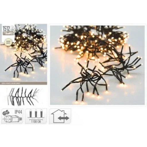 Weihnachtsbeleuchtung 11 Meter Microcluster 1512LED Innen und Außen