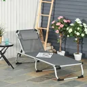 Gartenliege 5-stufig verstellbar schwarz