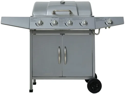 "Gasgrill "Dayton" 4 Hauptbrenner + 1 Seitenbrenner, silber image"