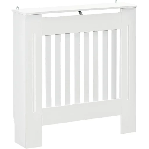 "Heizkörperverkleidung Heizungsabdeckung 78x19x81cm Heizkörper Abdeckung für Schlafzimmer Wohnzimmer MDF Weiß image"