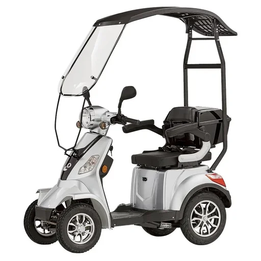 "4-Rad E-Mobil Palermo 15 km/h silber inklusive Wind-und Wetterschutz image"