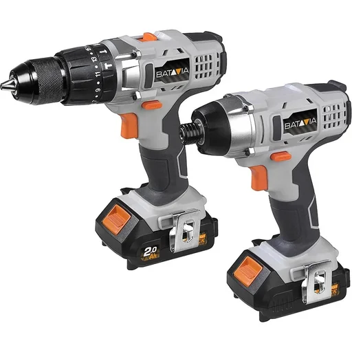 "18V LI-ION ACCUKLOPBOORMACHINE + SLAGSCHROEVENDRAAIER SET Inklusive 2x 2,0 Ah Batterien und Koffer MAXXPACK COLLECTION image"