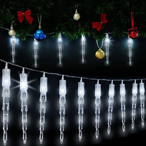 Weihnachts-Eiszapfen-Lichterkette 10 LEDs 6,2m