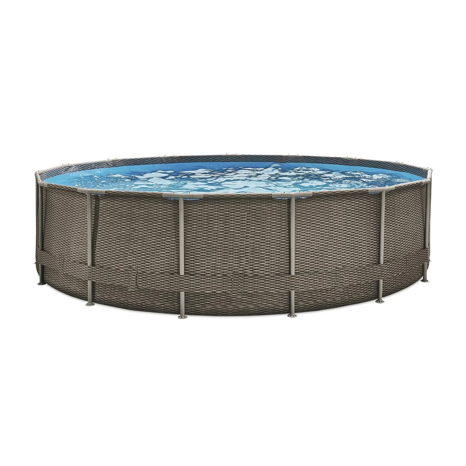 Summer Waves Active Frame Pool Ø457 x 106 cm rattan braun