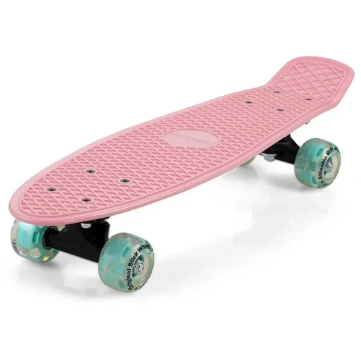 "Skateboard mit LED-Beleuchtung - Pink & Mint - 57 cm image"