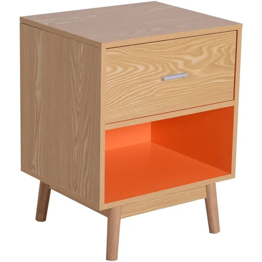 "Nachttisch Nachtkommode Konsole Beistelltisch mit Schublade Holz 48 x 40 x 61,5 cm image"
