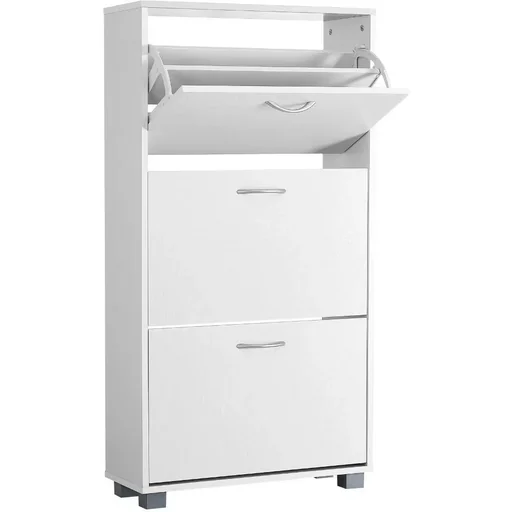 "Schuhset mit 3 Schubladen MDF weiß 115 x 60 x 24cm image"