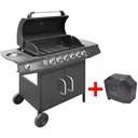 Gasgrill 6+1 Kochzone schwarz