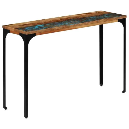 "Wandtisch 120x35x76 cm aus massivem recyceltem Holz image"