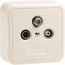 Antennensteckdose (Abschluss) - Weiss/Silber 2.5 dB