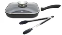 Grillpfanne mit Glasdeckel und Zange ZippZapp