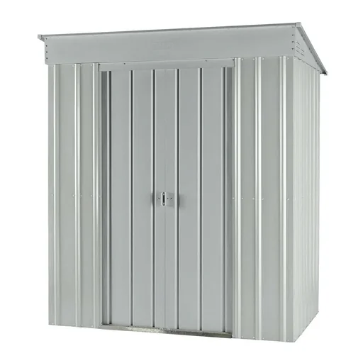 Gerätehaus Pultdach Skillion 64, Silber Metallic