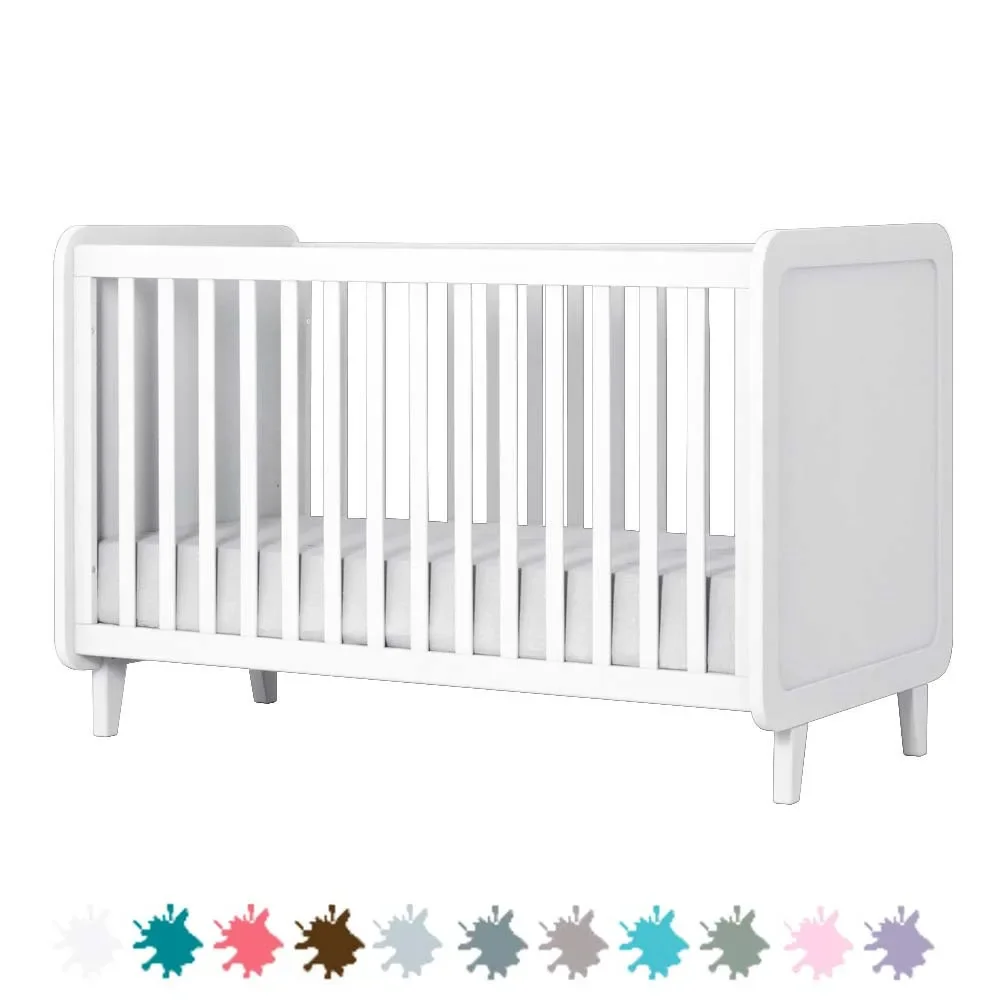 "Laurette Babybett 70 x 140 cm Accroche Coeur, Farbe: grau image"