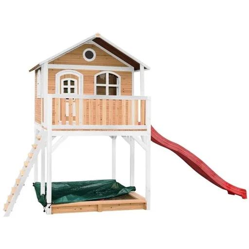 "Andy Spielhaus Braun/Weiß - Rote Rutsche image"