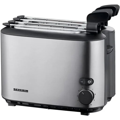 "Toaster mit Sandwich-Grill / abnehmbarem Grill - 540 Watt - Silber image"