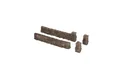 Bruchsteinmauer, Mauerplatten, 12 Teile, Gesamtlänge 72 cm, Mauerhöhe 1,6 cm, Pfeilerhöhe 2,2 cm, Spur H0