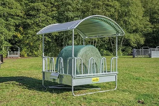 Compact Viereckraufe mit Palisadenfressgitter und Trog