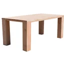 Robuster Tisch aus Douglasie mit breiten Blockbeinen 180/100 cm