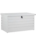 Abschließbare Aufbewahrungsbox Weißes Metall mit Schloss 120x62 x63 cm