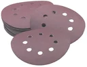Haftschleifpapier K80, 125 mm, gelocht, Klettrücken, 5 Stück