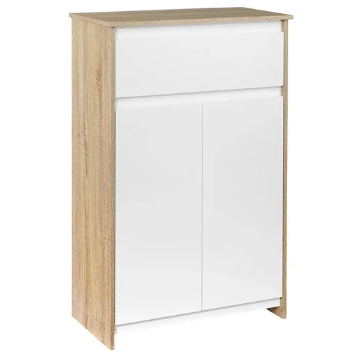 "Badezimmerschrank Badkommode Küchenschrank Badregal Standschrank mit 2 Innenablagen und einer großen Schublade kippsiche image"