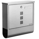 Briefkasten mit Zeitungshalter Edelstahl silber