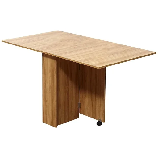 "Klapptisch Schreibtisch Beistelltisch Ablagefläche mit Rollen Teakholz image"