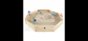 Gigantischer Sandkasten aus Holz, Outdoor-Sandkasten für Kinder aus Holz, Sitzbank, natur