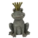 Froschkönig sitzend aus Polyresin