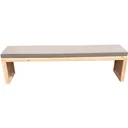 Gartenbank Douglas Holz 160 cm inkl. Wasser- und schmutzabweisendem Kissen Taupe