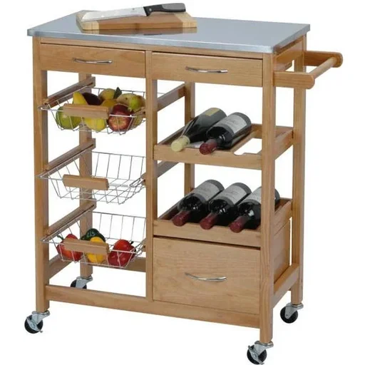 "Hausrat Küchenwagen braun 66X36X76CM image"