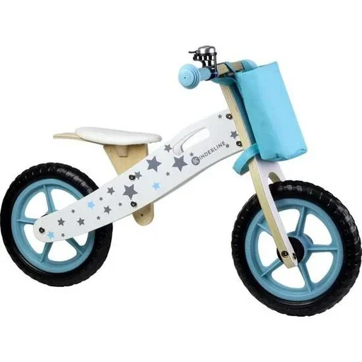 Gehfahrrad-Holz 37–44 cm Hellblau