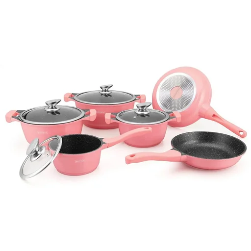 "10-teiliges Kochgeschirr-Set - Pink image"