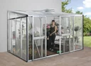 Pavillon-Nachrüstsatz für Gewächshaus Helena 8600, Farbe alu