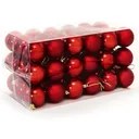 Weihnachtskugeln - Christbaumschmuck - rot 54 Stück.