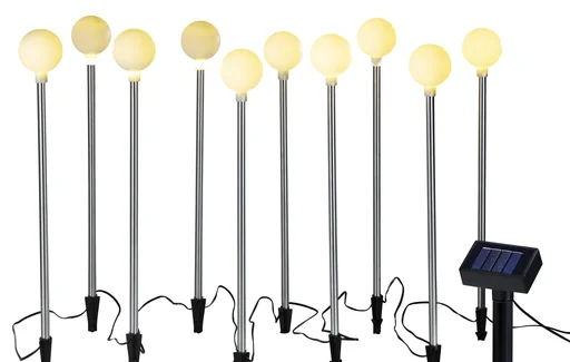 "Solar Kugel Lichterkette mit Solarpanel, warmweiß image"