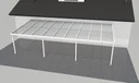 Terrassendach Premium, weiß, 9135 x 4060 mm - Klima blue