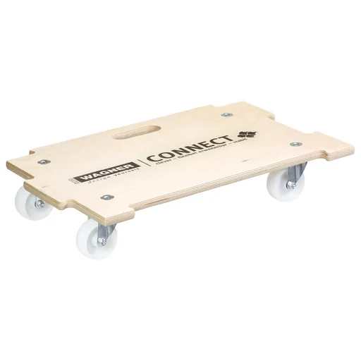 "Transporthilfe MM 1382, 59 x 39 x 11 cm, kombinierbar, harte Rollen Ø 75 mm, Rollenlager, Birke FSC®, Tragkraft 250 kg image"