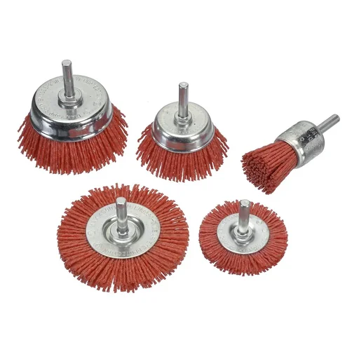"DIY-Bürsten-Set, gewellter Draht, für Bohrmaschinen, 5-teilig image"