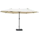 XXL Durchmesser groß 6 Meter Stand Set Balkon Kurbel Regenschirm Schutz wasserdicht Kurbel Metall