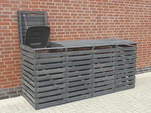 "Mülltonnenbox Vario 4 für 4 Tonnen, anthrazit image"