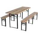 TISCH MIT 2 BANKEN - 220 x 80 x 76 cm