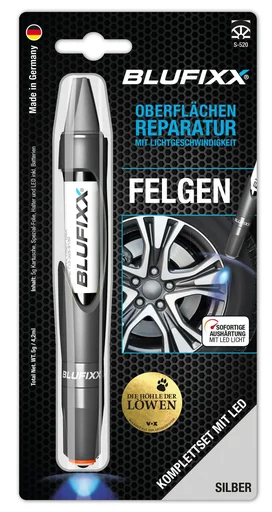 "Felgen-Reparaturstift 5 g - inklusive blauem LED-Licht - silber image"