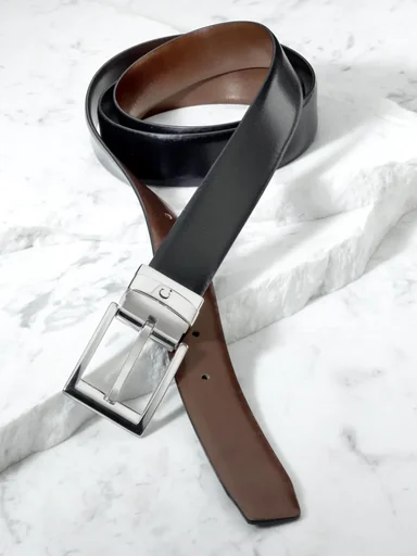 "Wendegürtel 125 cm, schwarz-braun image"