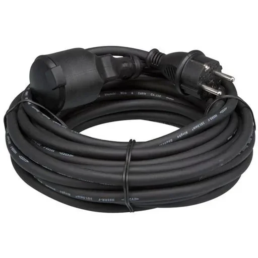 EHQ Power Verlängerungskabel - 10M - Gummi - Pin Erdung - 3G2.5 - IP44