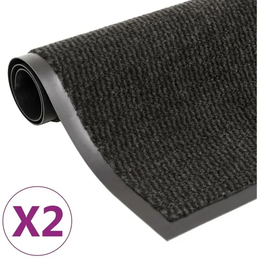 "Trockenreinigungsmatten 2 Stück rechteckig getuftet 120x180 cm schwarz image"